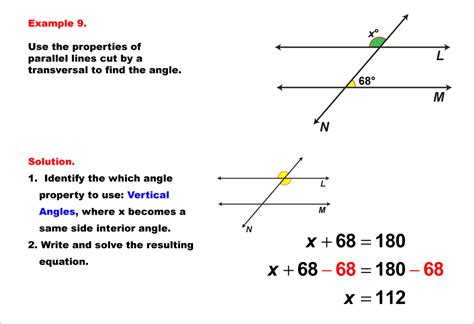 Math Examples Collection Equations With Angles From Parallel Lines Cut