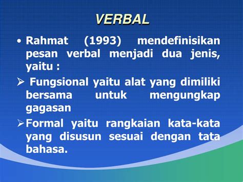 pesan verbal   verbal powerpoint