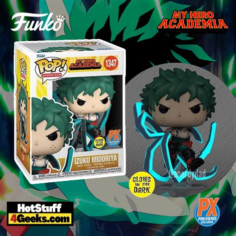 New Mha Izuku Midoriya Glow Funko Pop Px Exclusive