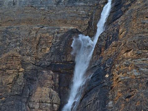 Closeup View Of Waterfall Takakkaw Falls In Yoho National Park Canada