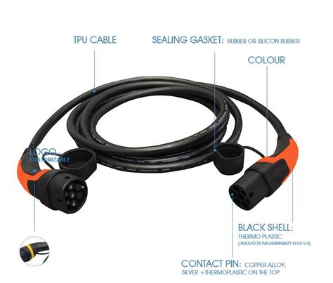 Customized Mode 3 Type 2 To Type 2 16a Single Phase Ev Charging Cable Suppliers And Manufacturers