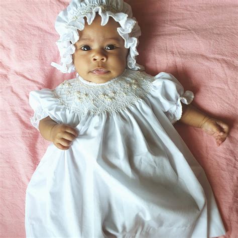 White Smocked Dress Baby Girl Dresses Images 2022