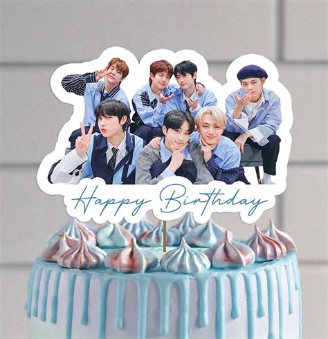 Instant Printable Custom Enhypen Kpop Cake Topper Birthday Etsy