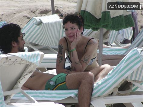 Halsey Flaunts Her Sexy Tattoos In A Bikini On Spanish Beach Aznude