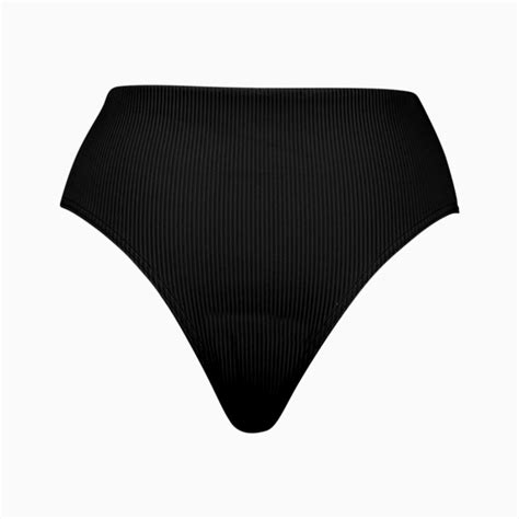 Плавки PUMA Swim Ribbed High Waist Womens Bikini Bottom Колір Чорний black combo Puma