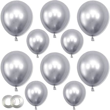 Amazon Silver Balloons Inch Pack Chrome Metallic Thick