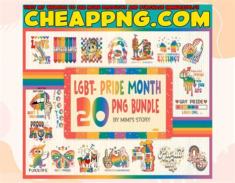Lgbt Svg And Png Bundle Gay Pride Png Lesbian Svg Rainbow Svg Lgbt Quote Cricut Files