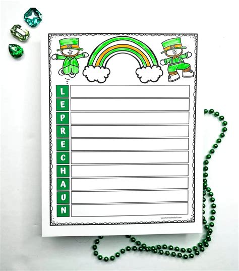 St Patrick S Day Acrostic Poem Templates 3 Free Printables