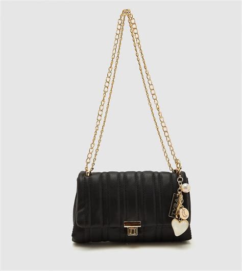 Buy Tyra Quilted Crossbody Bag With Keychain In Black Thstreet Uae