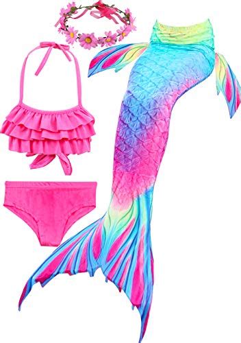 Sannyhhoot Girl S Pcs Mermaid Tail Swimsuit Princess Sea Maid