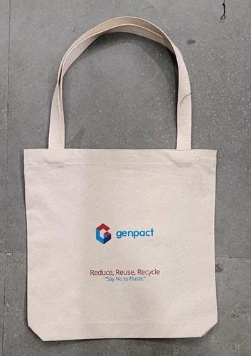 Plain Loop Handle Canvas Tote Bag 5 10 Kgs Size Dimension 14 16 At