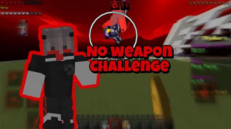 No Weapon Challenge Mcpe Cubecraft Youtube