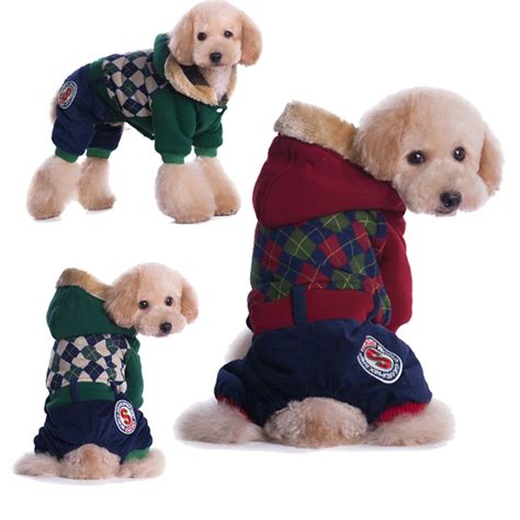plaid pet dog clothes  small dogs jackets coats pet clothes dogs clothes winter cotton pet