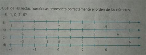 Cu L De Las Rectas Num Ricas Representa Correctamente El Orden De