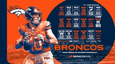 Denver Broncos schedule: Do the Broncos have a game today?