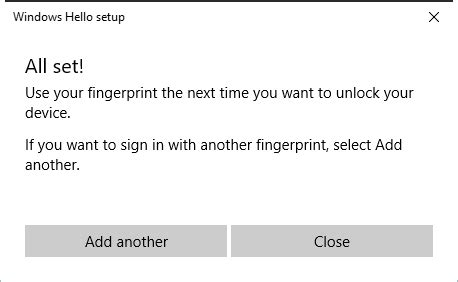 как настроить датчик отпечатка пальца на ноутбуке
