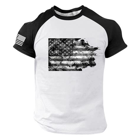 Kpoplk Usa Flag 4th July American Red White Blue Star Stripes 4 Day T