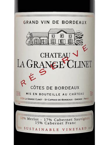 Château La Grange Clinet Réserve Côtes de Bordeaux Vivino Brasil