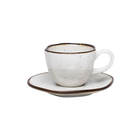 Xícara Café Pires Ryo Maresia 75ml Areia Oxford Porcelanas