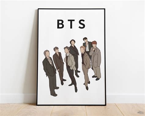 BTS Wall Art, BTS Poster, Bts Minimal Digital Print, Bts Digital Download, Bts Room Decor,bts ...