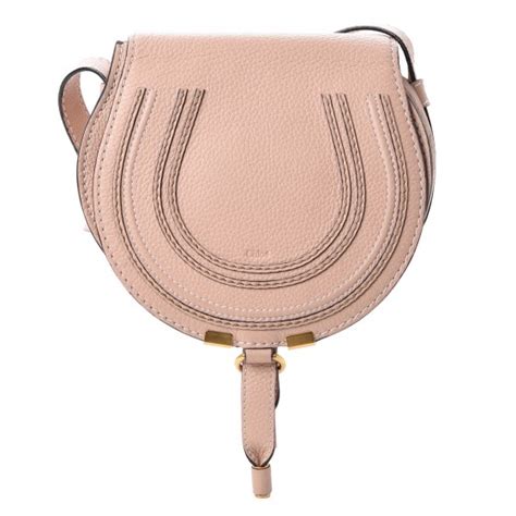 CHLOE Calfskin Mini Marcie Round Crossbody Bag Blush Nude 253487 FASHIONPHILE