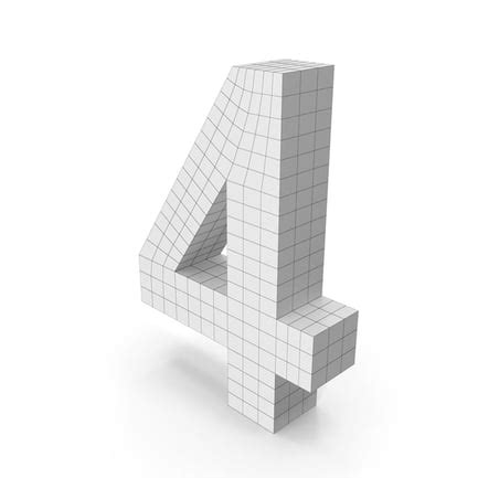 Wireframe Number 4 3D, Incl. 4 & wireframe - Envato