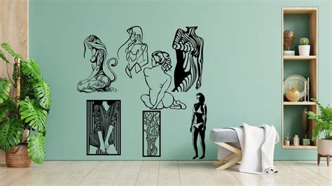 Hot Women Naked Woman Svg Dxf File Sticker Pdf Silhouette Template Cnc Cutting Router Digital