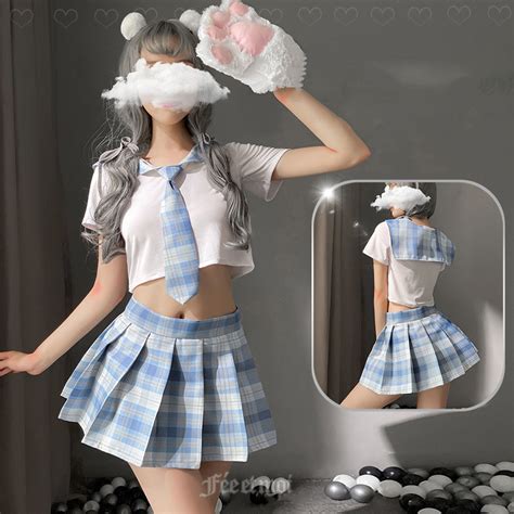Sexy Lingerie JK Uniform Temptation Suit SM Cosplay Student Wear Two Dimensional Pleated Skirt