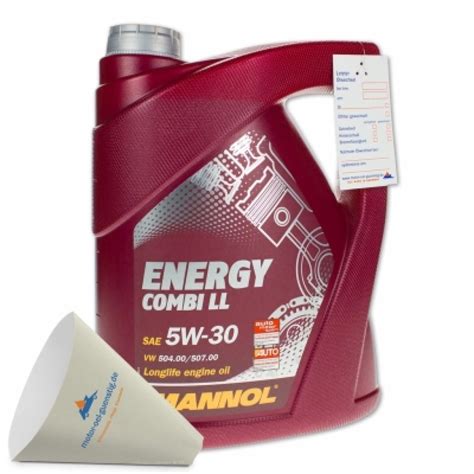 5 Mal 1 Liter MANNOL SAE 5W-30 Longlife Motoröl für nur 19,99 Euro ...