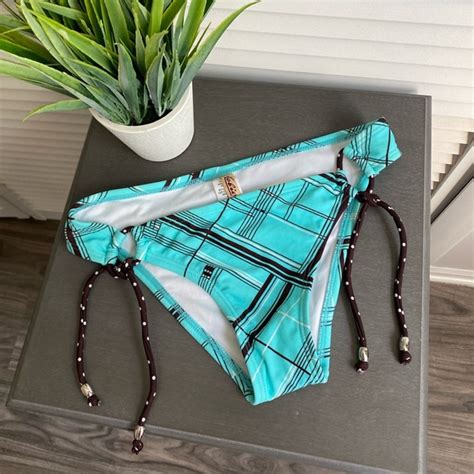 Hobie Swim Hobie Blue And Brown Bikini Bottoms Poshmark