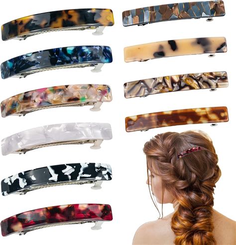 Pcs Hair Barrettes For Women Tortoise Shell Hair Barrettes Acetate