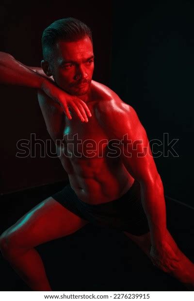 Man Bodybuilder Posing Muscles Nude Fitness Stock Photo Shutterstock