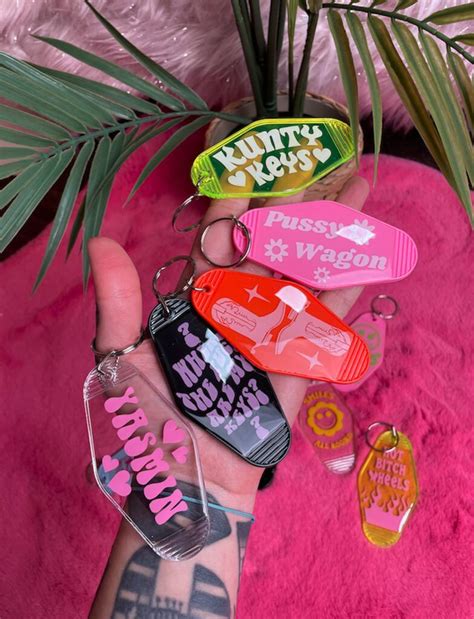 Where The Fuck Are My Keys Motel Keychain Keyring By Buba Goods