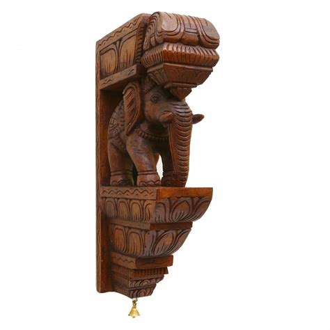 Vaagai Wooden Yazhi Elephant Wall Hanging