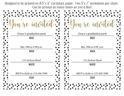 Printable And Editable Youre Invited Invitation Fill Etsy