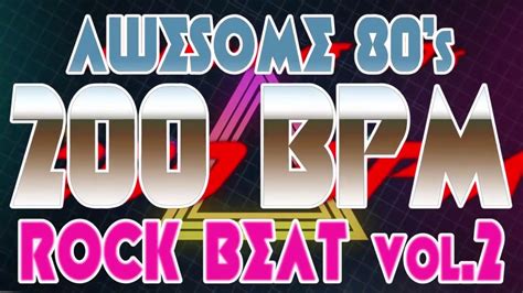 200 BPM Awesome 80 S Hard Rock Beat Vol 2 4 4 Drum Track