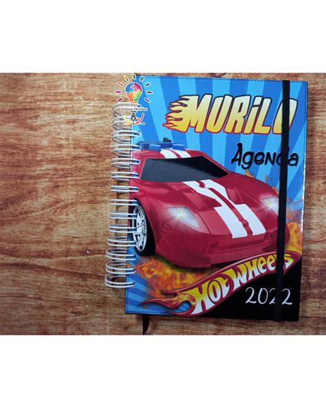 Agenda Personalizada No Tema Hot Wheels Elo Produtos Especiais
