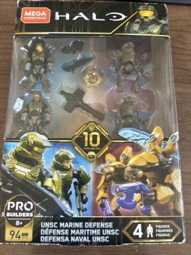 Mega Construx Halo Pc Unsc Marine Defense W Figures Model Gft Ebay