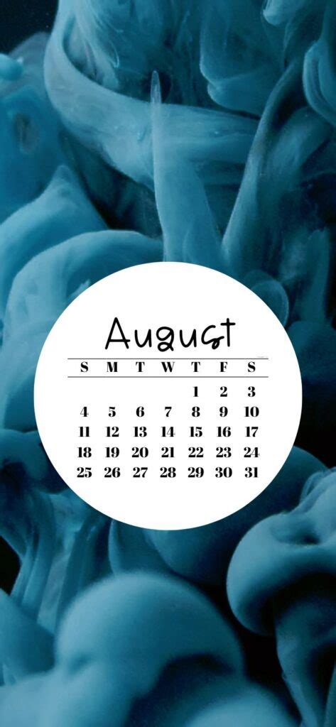 Aesthetic August Calendar 2024 Wallpaper Afton Ardenia