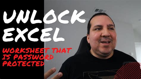 Unlock Password Protected Excel Sheet Youtube