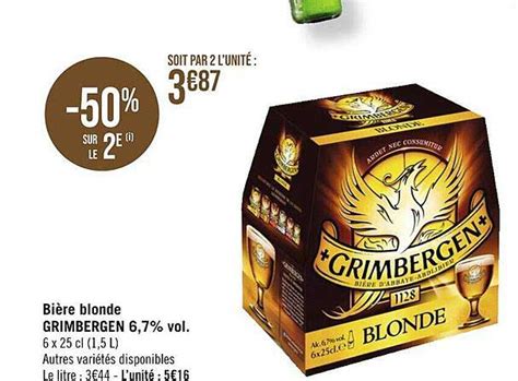 Promo Bière Blonde Grimbergen 6 7 Vol chez Supermarchés iCatalogue fr