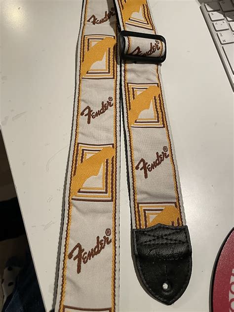 Fender Legacy Monogram Guitar Strap White Reverb Uk