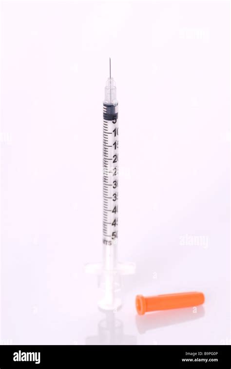 Hypodermic injection isolated against a white background Stock Photo ...