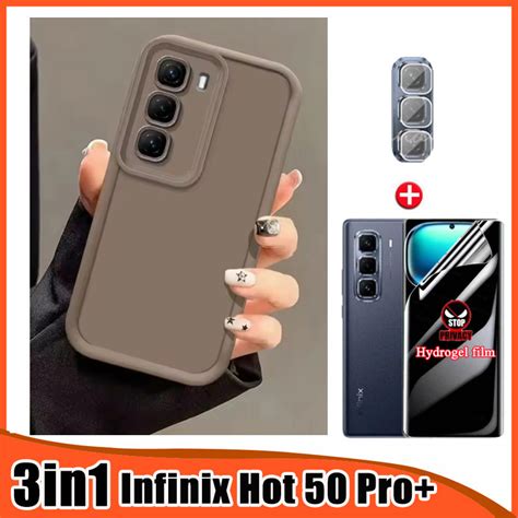 Ốp Điện Thoại Infinix Hot 50 Pro Plus Cho Infinix GT 20 Pro Hot 50i 3in1 Phim Hydrogel Riêng Tư