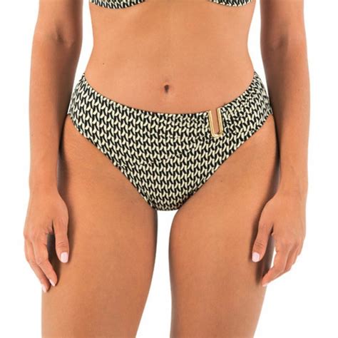 Plavky Spodn D L Fantasie Swim Koh Lipe Mid Rise Bikini Brief Black And Cream Caresse Braexpert