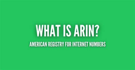 What Is Arin And Why Does It Matter Rapidseedbox