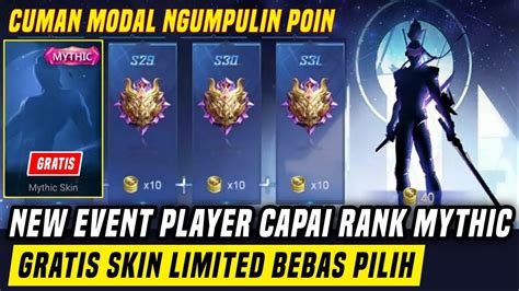 New Event Player Gratisan Capai Rank Mythic Bebas Pilih Skin Gratis