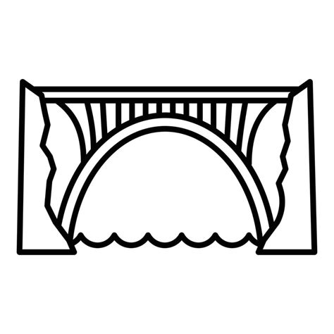 Skyline Bridge Icon Outline Style 14341143 Vector Art At Vecteezy