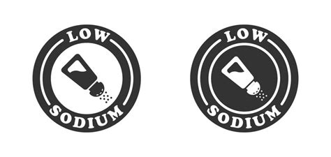 Premium Vector Low Sodium Badge Or Logo Flat Vector Illustration