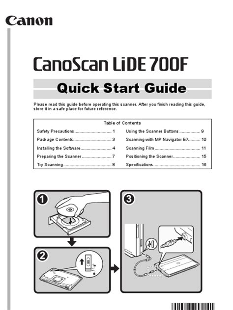 Canon Canoscan Lide 700f Manual | PDF | Image Scanner | Software